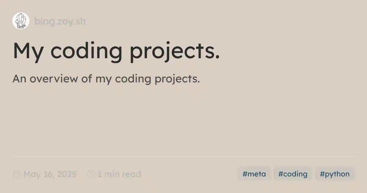 My coding projects.
